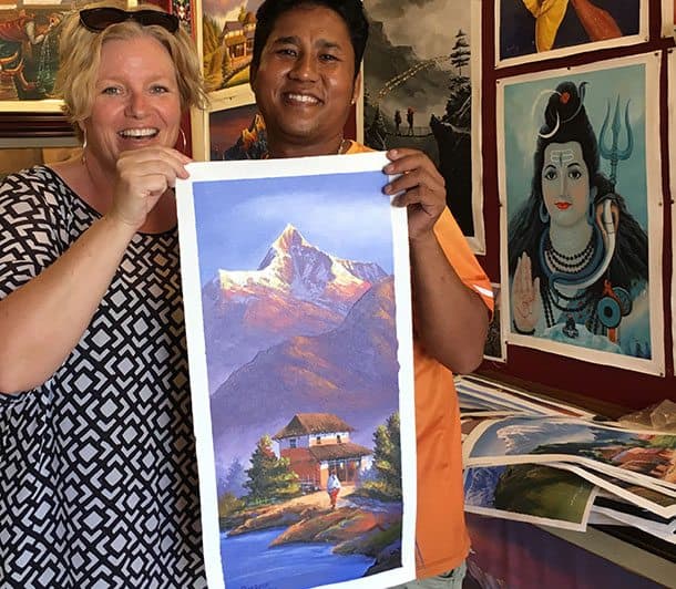 Painting of Pokhara Nepal