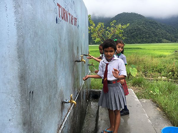 Water cistern by volunteers