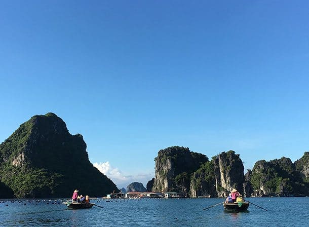 Ha Long Bay bamboo boat ride