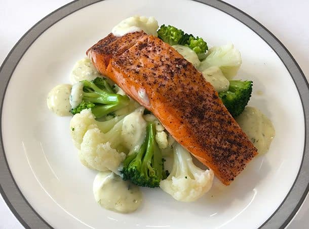 Book the cook NZ salmon Singapore Airlines