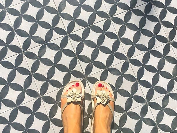 Palm Springs tiled floor