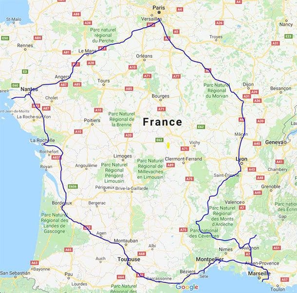 Self drive itinerary in France