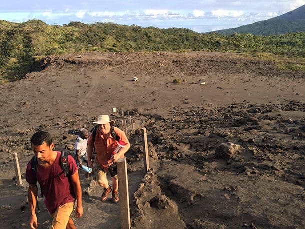 cars parked on mt yasur