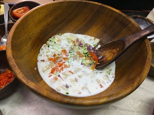 Kokoda mixed in a bowl