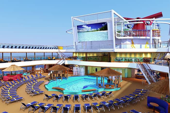 Pool deck on Carnival Panorama