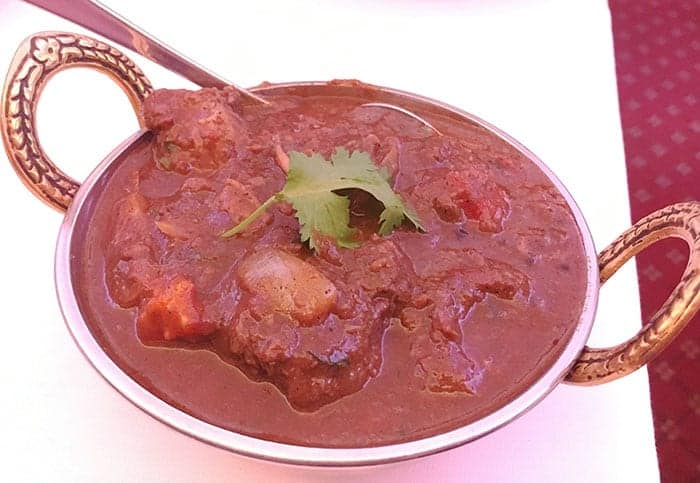 Bowl of goat curry