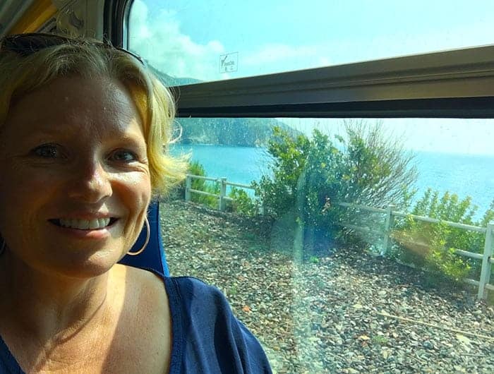 Taking the train in Cinque Terre