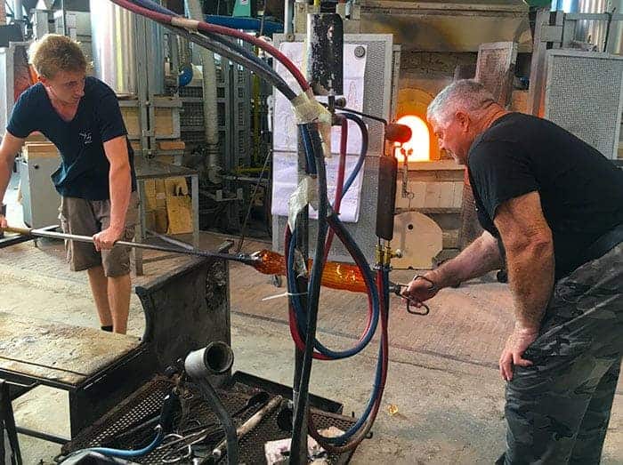 Glass blowing in Murano