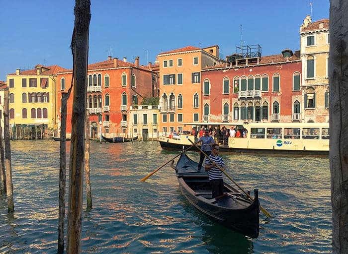 Gondola on Grand Canal Venice