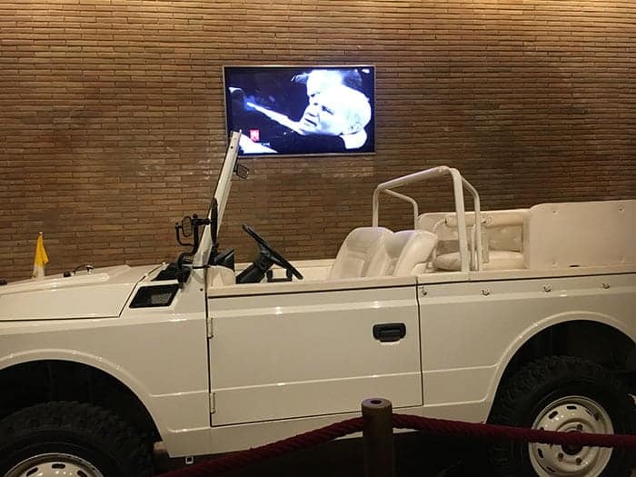 Popemobile that John Paul was shot in. Vatican Museums Rome