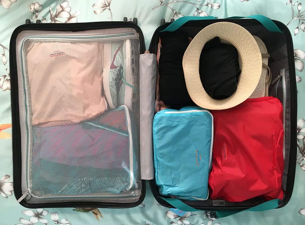 packing cells in suitcase