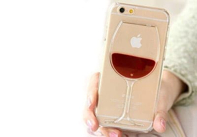 3D wine glass iPhone cases