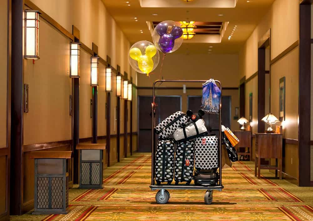 Disney luggage in hotel