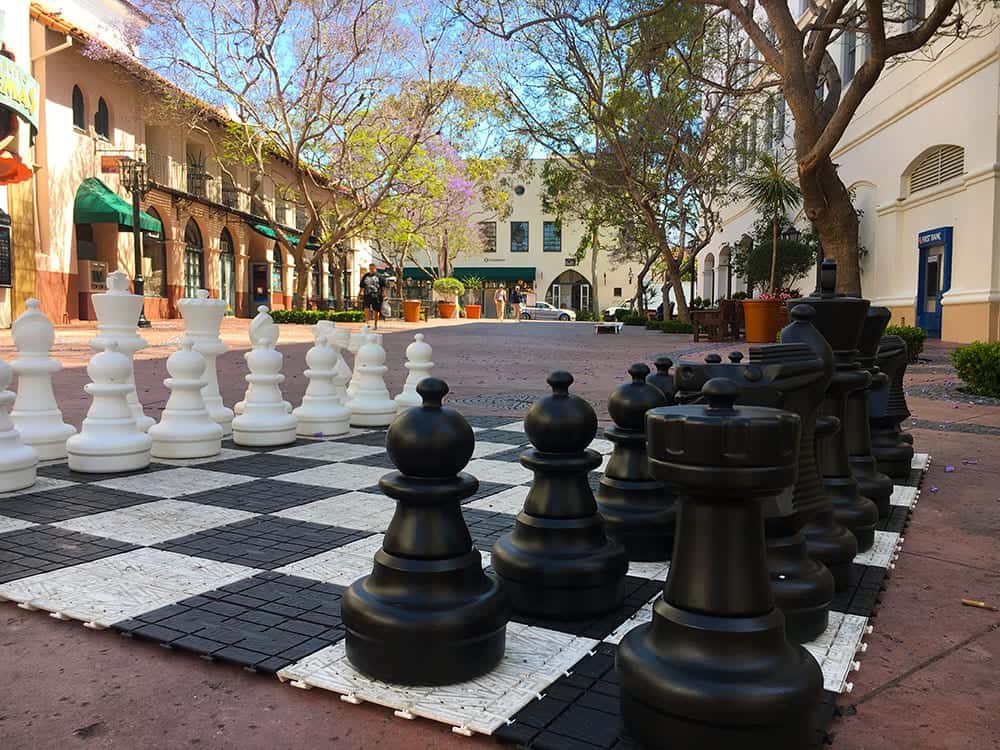 Chess board off State Street Santa Barbara