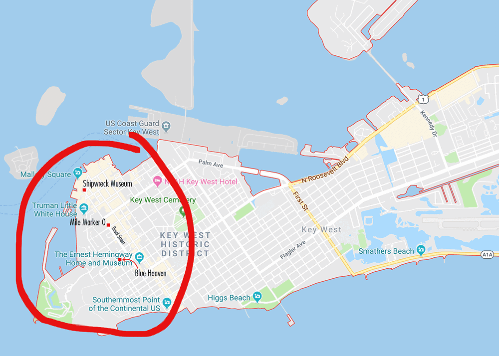 Key west map