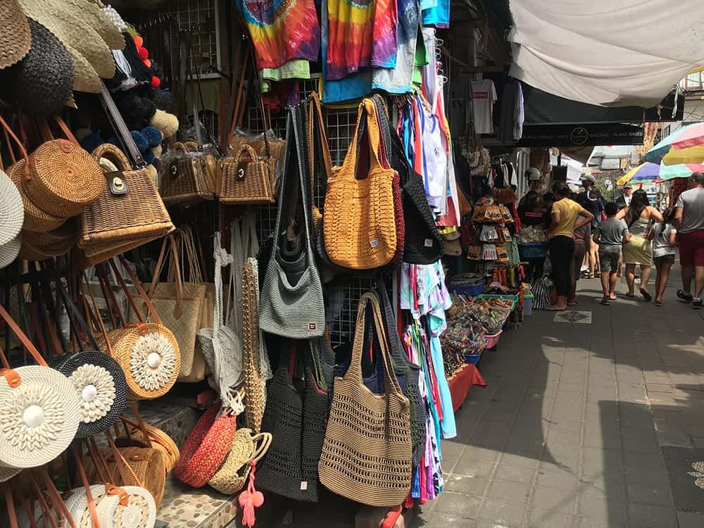 Bags at Ubud market Bali