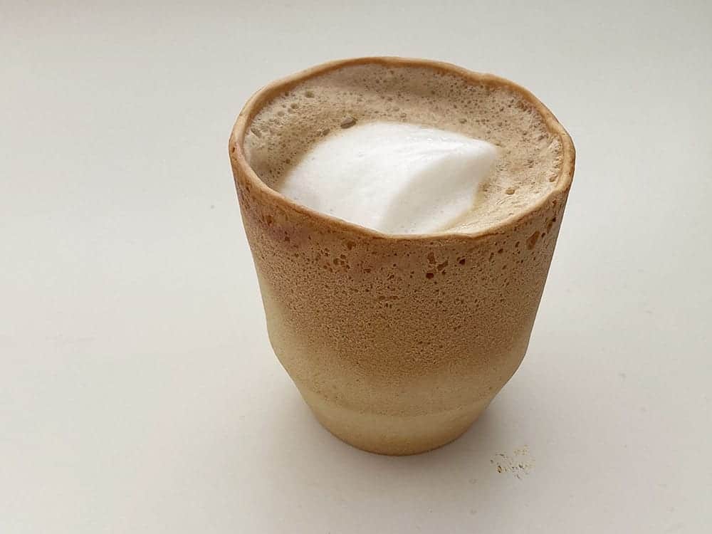 Coffee in edible cup