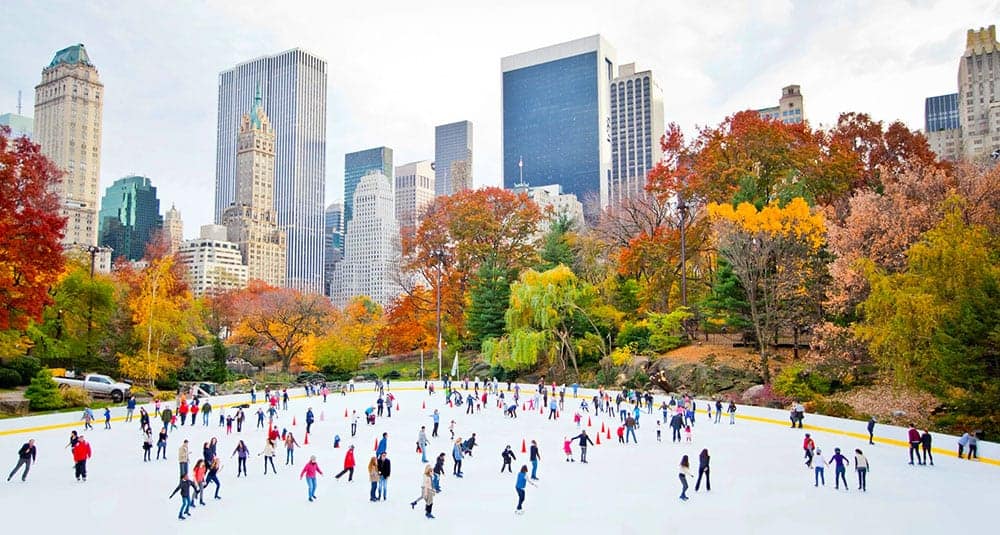 Ice skating in Central Park New York