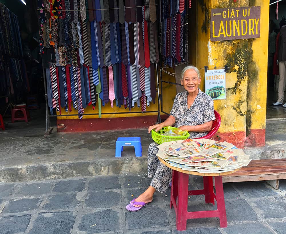 Lady selling in Vietnam