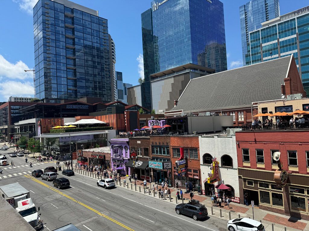 Looking over Broadway from Friends in Low Places