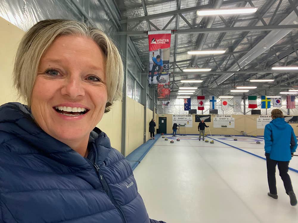 On the curling ice sheet