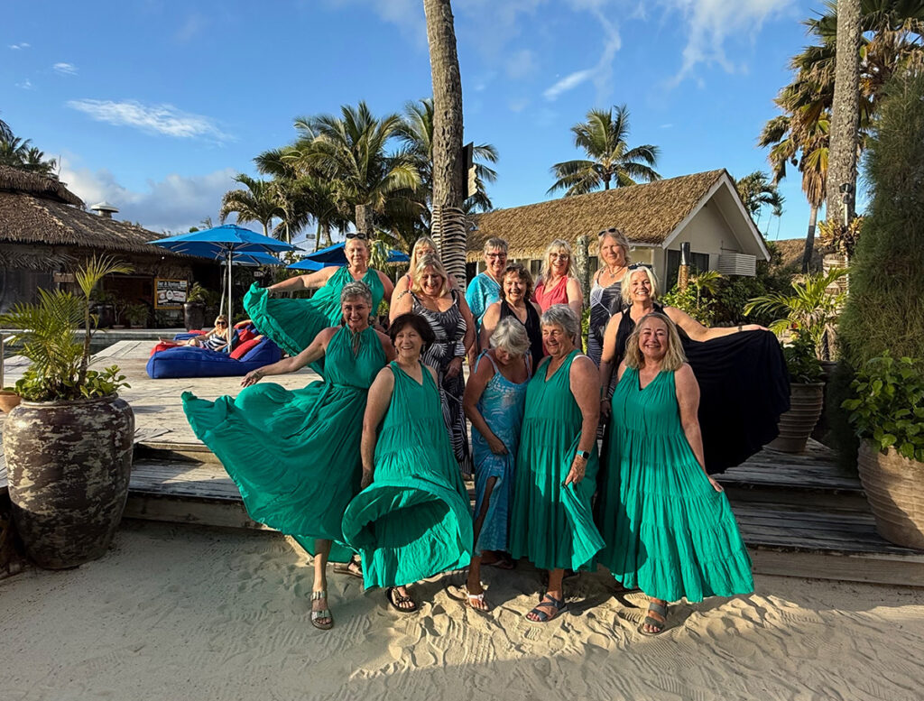 Girls in Rarotonga dresses