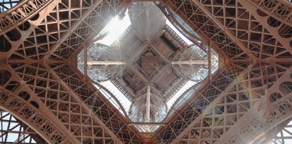 View under Eiffel tower