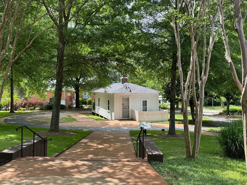 The back door of the Presley home