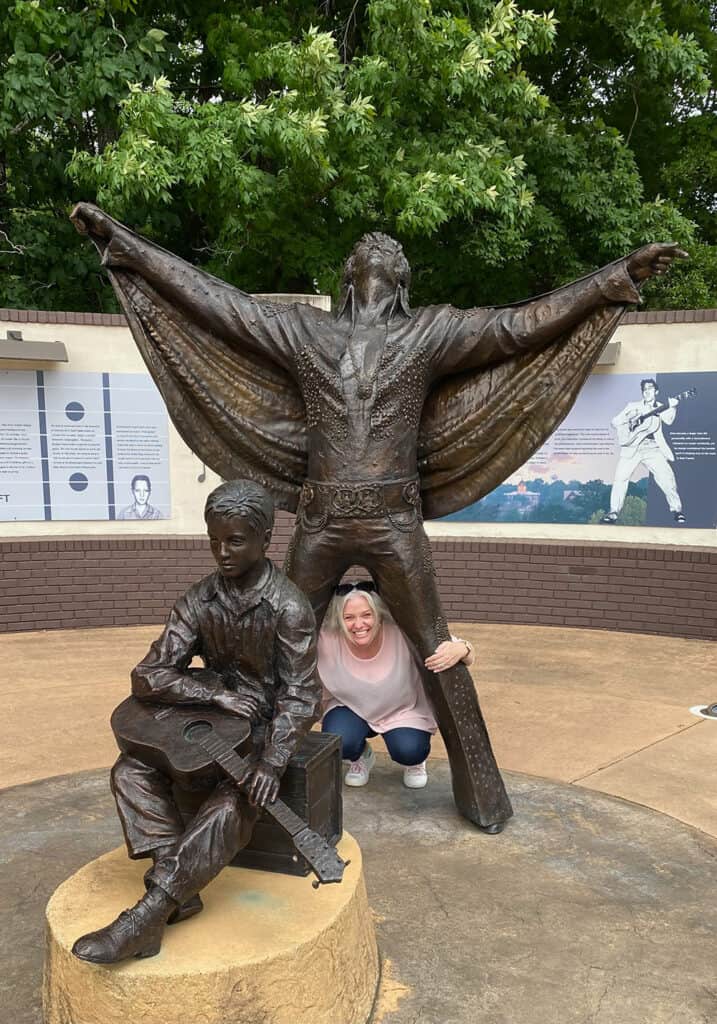Elvis boy and man statue, Tupelo