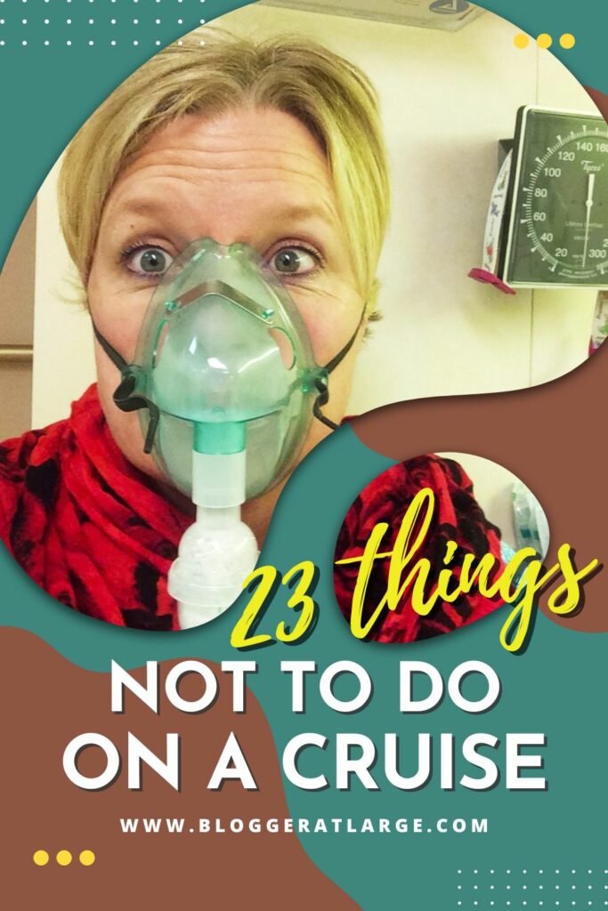 Pinterest pin for things not to do on a cruise