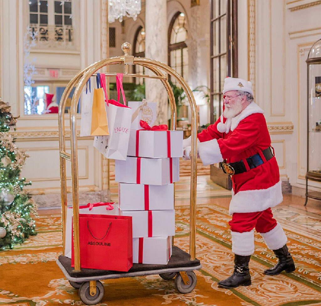 Bellboy Santa at the Plaza