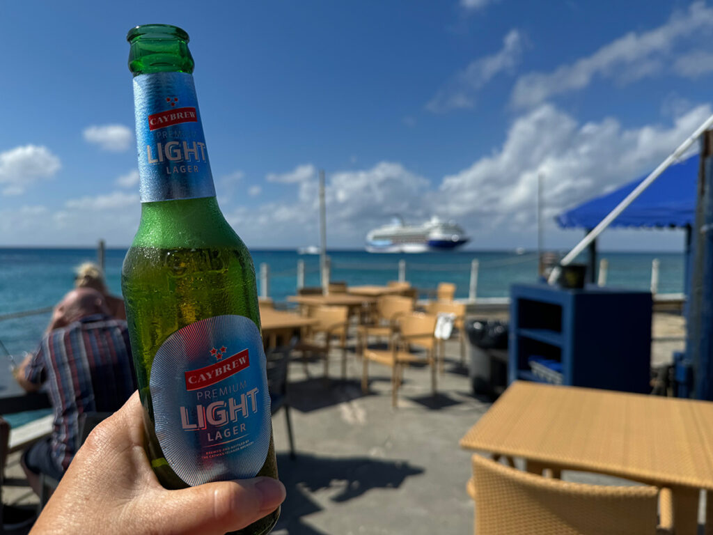 A cold beer on a hot day at Rackams