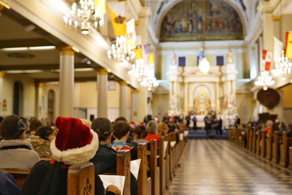 Midnight mass at magnificent St Louis Cathedral