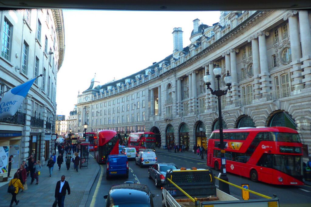 Driving down Regent Street