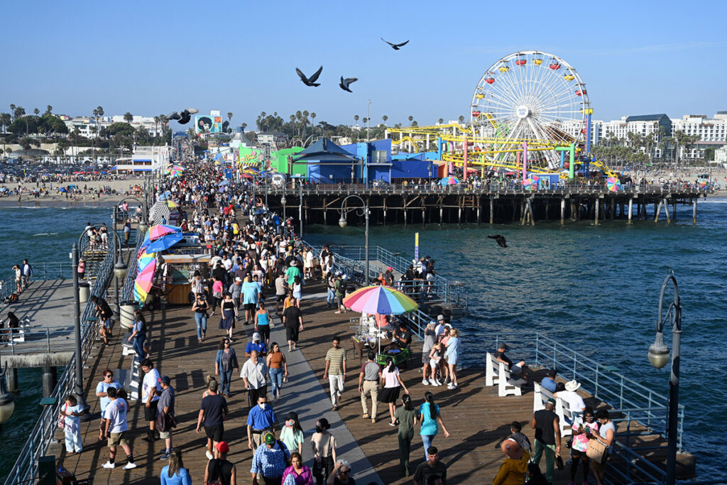 Santa Monica Pier, near the end of Route 66