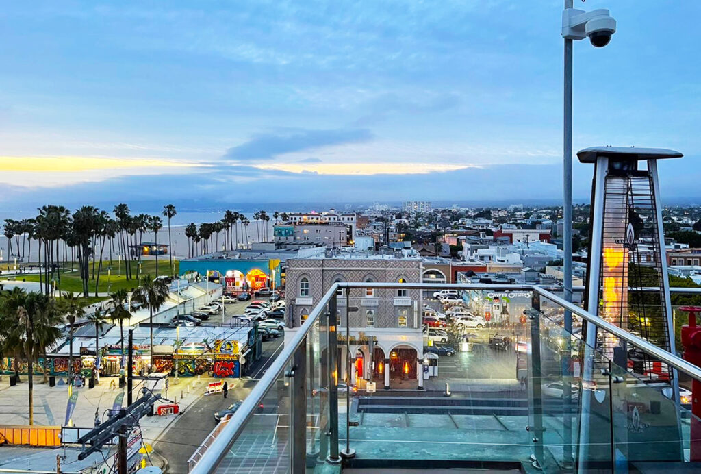 View of Venice Beach from the Erwin Hotel