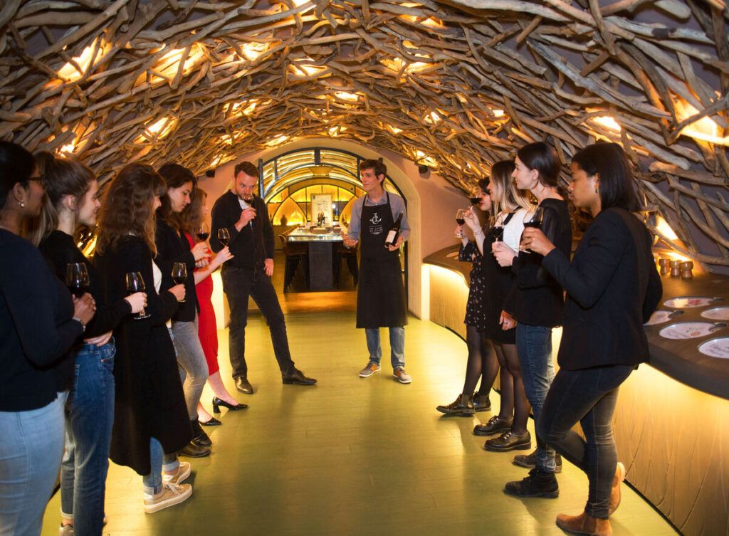 wine tasting in a cave