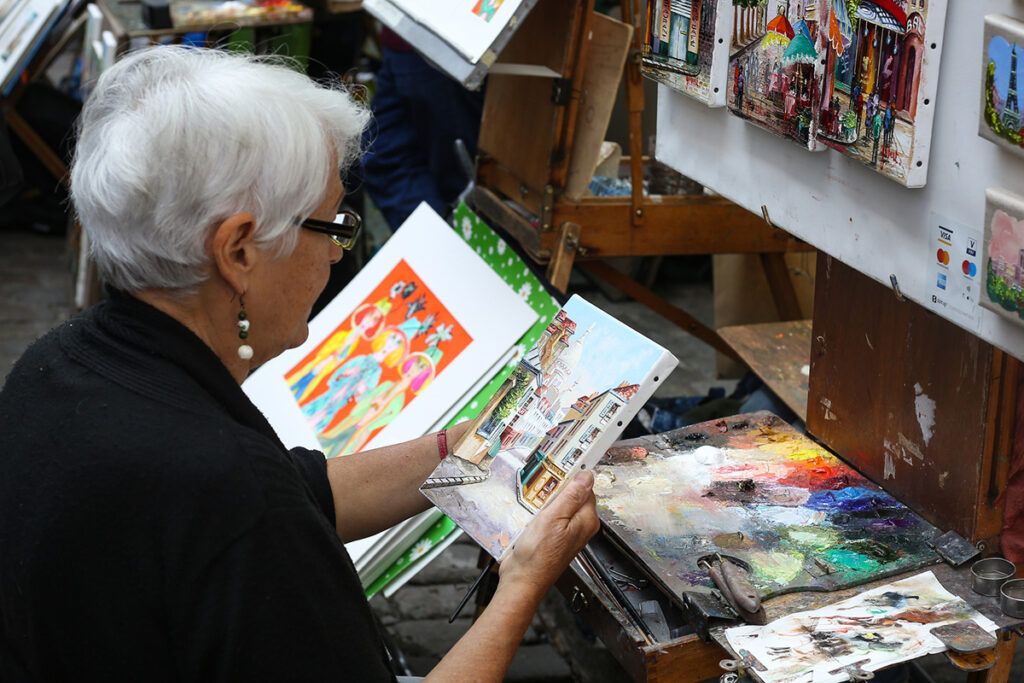 An artist in Place du Tertre, Monmartre