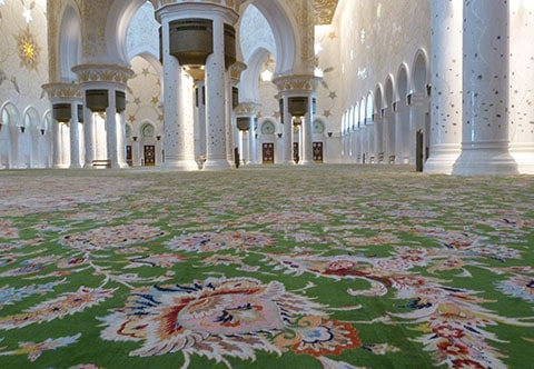 Abu Dhabi mosque carpet