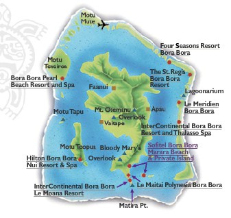 Bora Bora map