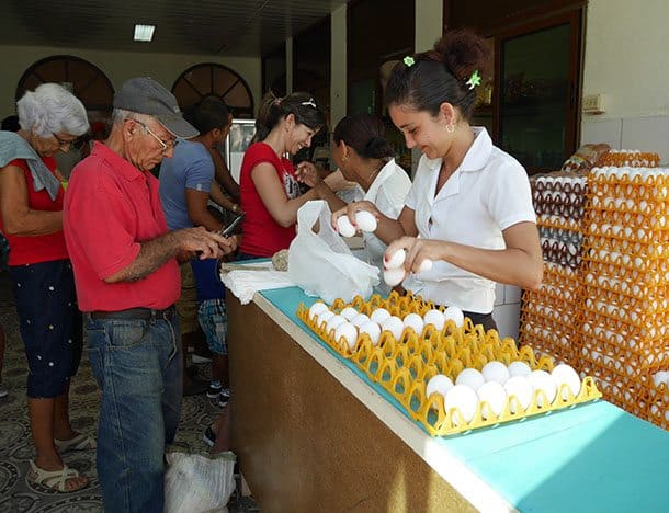Buying eggs Cuba