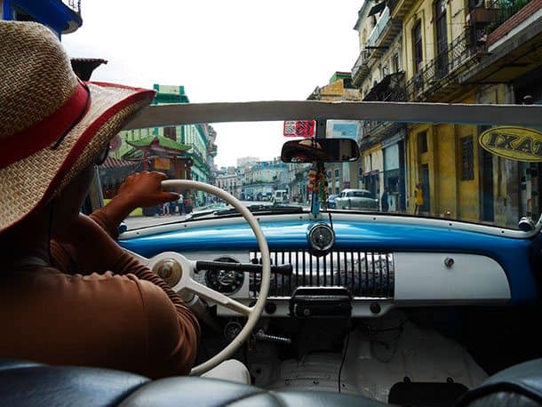 Classic car taxi Cuba