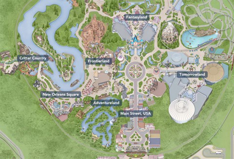 Disneyland CA map