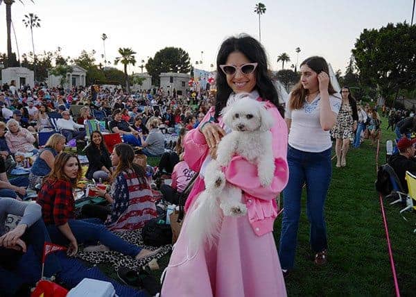 Dressed in character at Cinespia Hollywood Forever