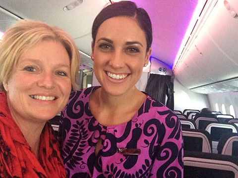 Air NZ selfie