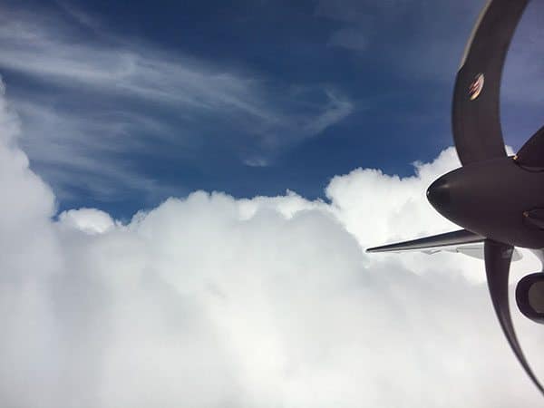 Propellor in clouds