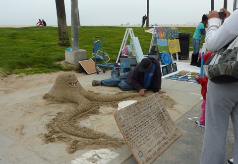 Sand sculpture Venice Beach