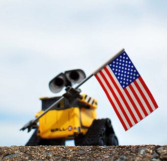 Wall-E US flag