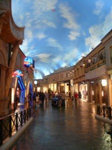 The indoor Forum Shops mall