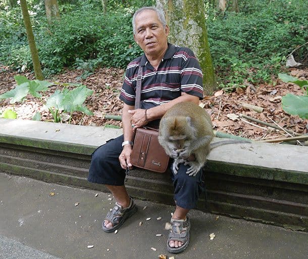 man with monkey ubud